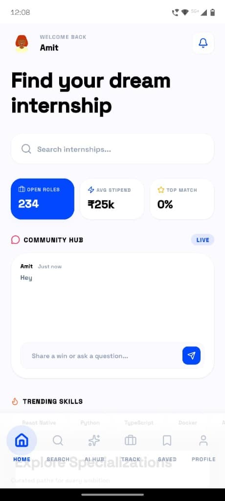 Home Dashboard