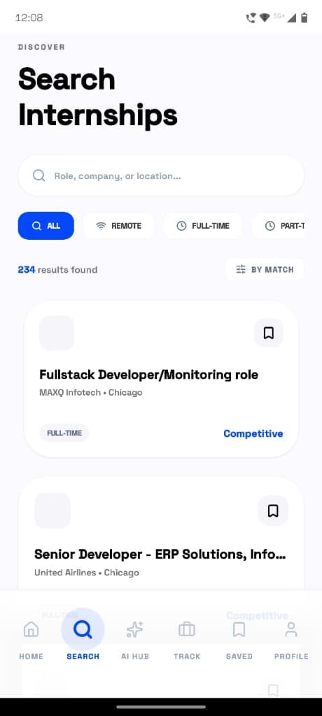Search Internships